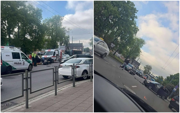 Dar viena skaudi nelaimė Kaune: nuo motociklo – į ligoninę