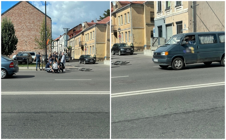 Kauno centre automobilis partrenkė dviratininką