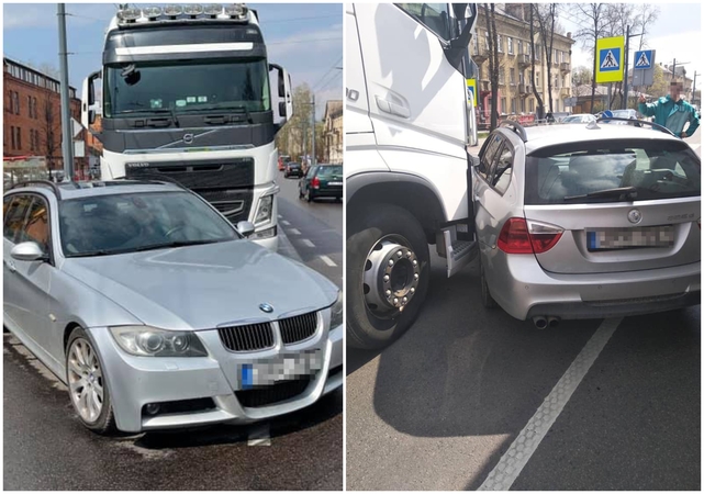 BMW vairuotojas ieško avarijos liudininkų: situacija – kebloka