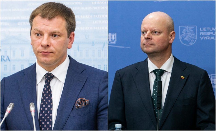 Vilius Šapoka (kairėje) ir Saulius Skvernelis