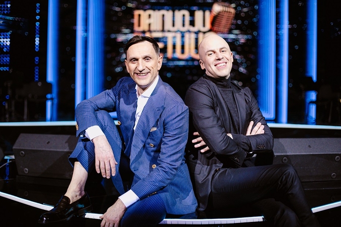 Dainius Kazlauskas (kairėje) ir Vidas Bareikis