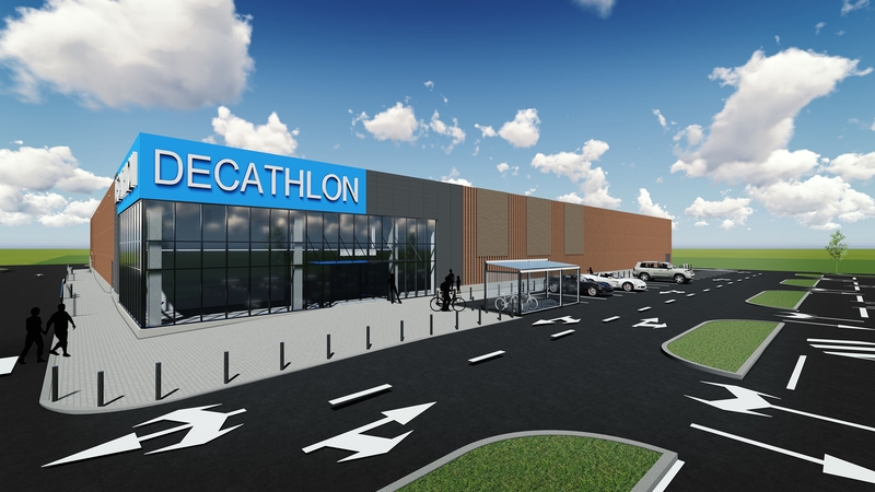Prancūzų sporto prekių milžinės „Decathlon“ pirmosios parduotuvės Kaune statybos įgauna pagreitį