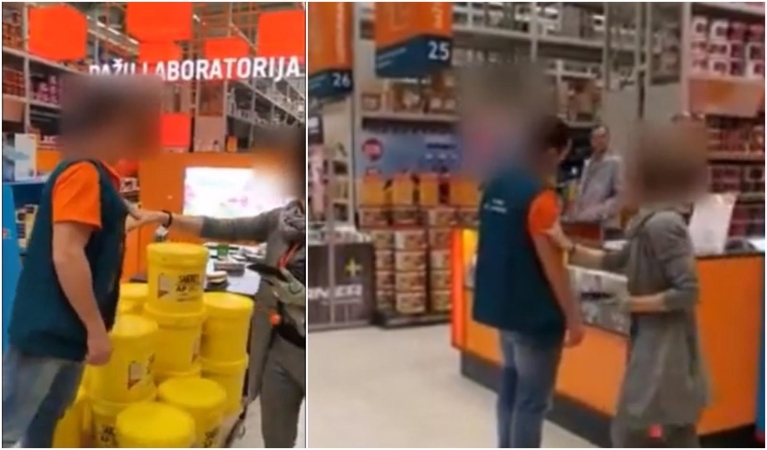 Kauno „Ermitažo“ darbuotojas iškeikė ir grasino klientui (vaizdo įrašas)