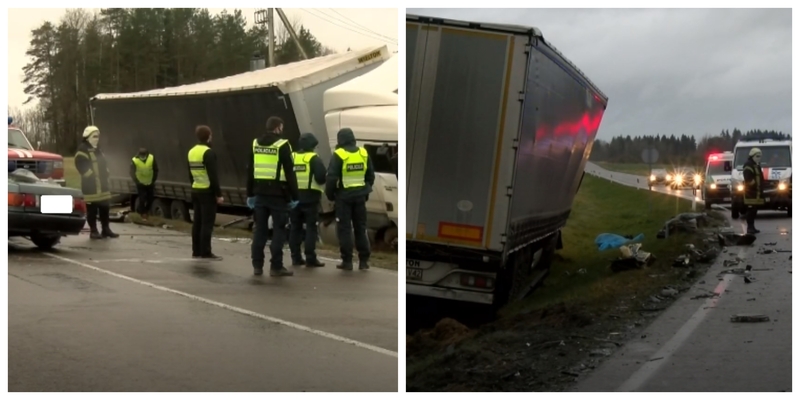 Švenčionių rajone – tragiška „Audi“ ir sunkvežimio avarija: žuvo du žmonės