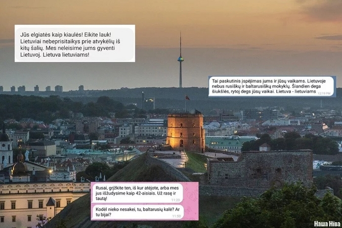 Baltarusiai teigė sulaukę grasinimų lietuvių kalba: šiandien dega šiukšlės, rytoj degs jūsų vaikai
