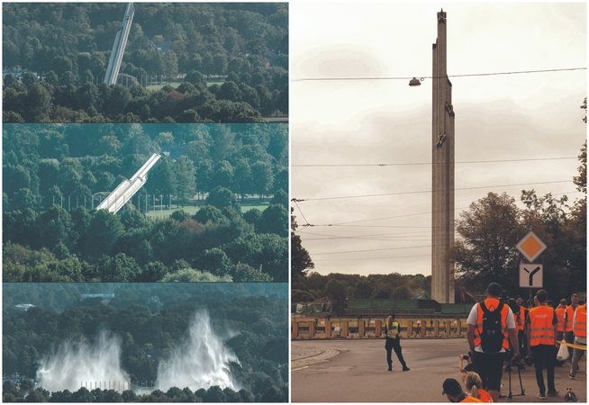 Situacija: Latvijoje, nukeliant sovietinį paminklą, netrūko provokatorių.