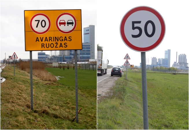 Paradoksas: nors ženklas leido važiuoti 70 kilometrų per valandą, greičio matuoklis fiksavo visus, kurie viršijo 50 km/val.