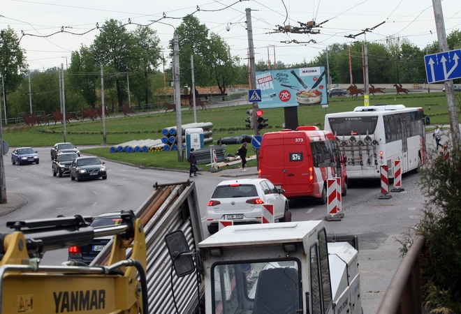 Primename: jau pirmadienį prasideda Kauno pilies žiedinės sankryžos rekonstrukcija