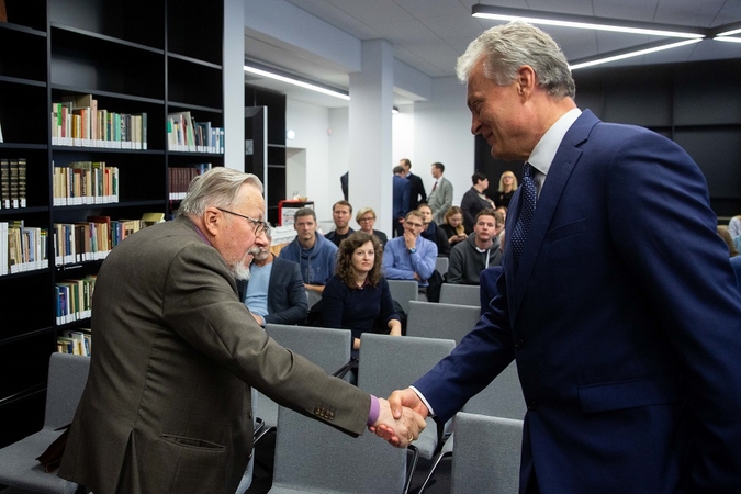 Vytautas Landsbergis (kairėje) ir Gitanas Nausėda