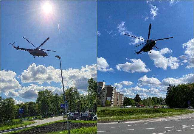 Į Vilnių sraigtasparnis atskraidino šešis žmones išgelbėjusio donoro širdį