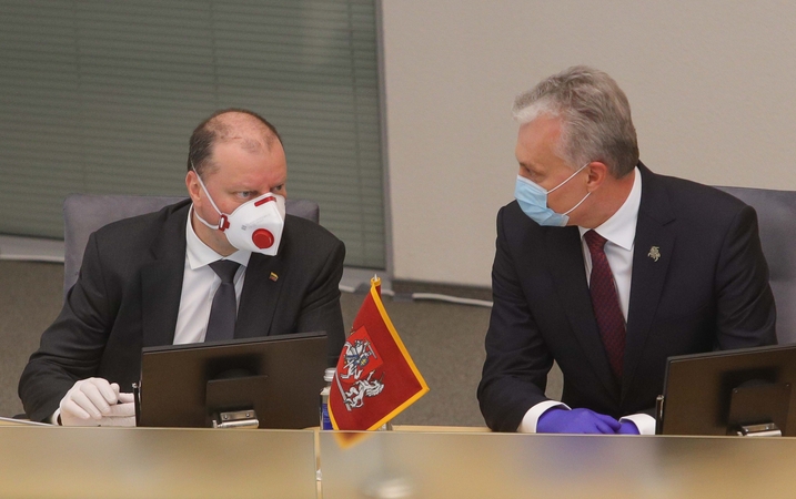 Premjeras Saulius Skvernelis ir Prezidentas Gitanas Nausėda.