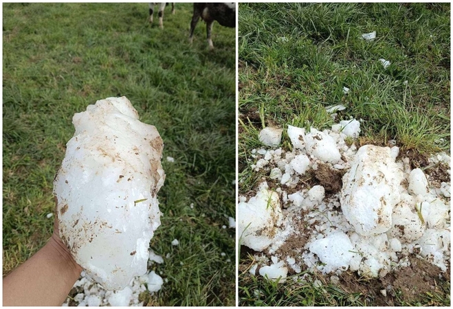 Neeilinis vaizdas Lietuvoje: iš dangaus nukrito didelis ledo luitas?