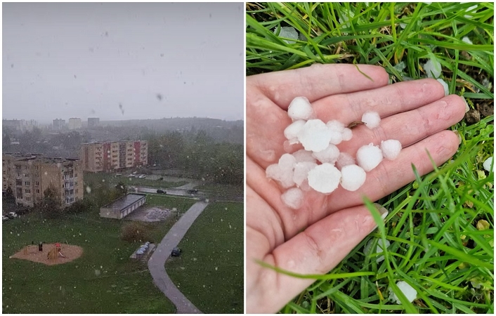 Orai: kai kur Lietuvoje iš dangaus krito snaigės