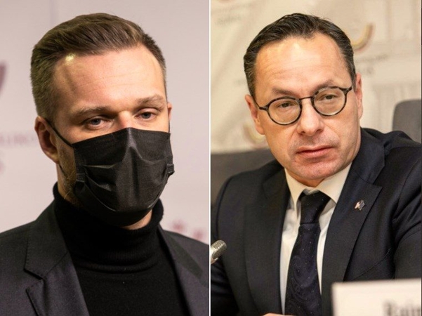Gabrielius Landsbergis (kairėje) ir Žygimantas Pavilionis 