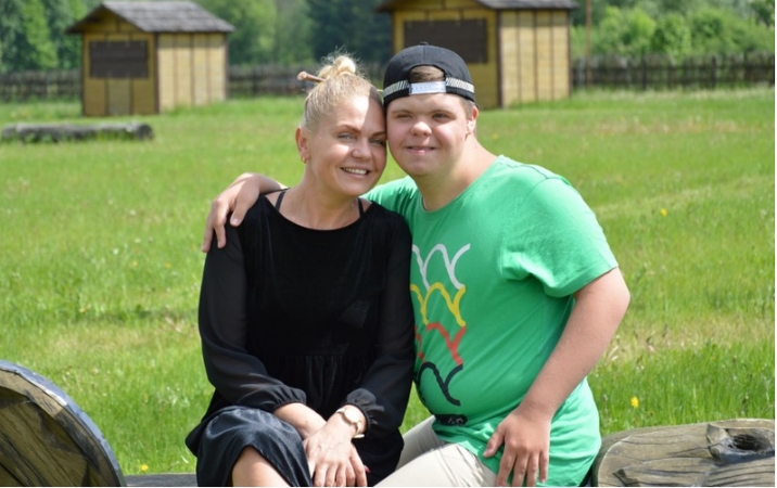 Danutė Jakubkienė su sūnumi Justu