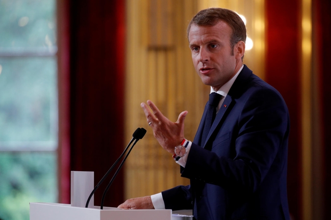 E. Macronas: ES saugumas turi nebepriklausyti nuo JAV