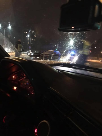Avarija Alytuje: vairuotoja nepraleido su švyturėliais skubėjusių pareigūnų