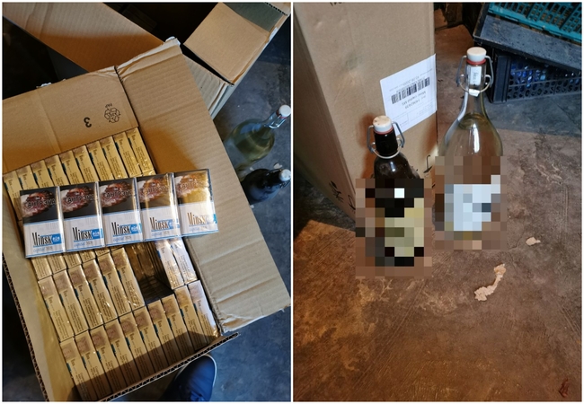 Vikaviškyje pasieniečiai aptiko ir kontrabandinių cigarečių, ir nelegalaus alkoholio