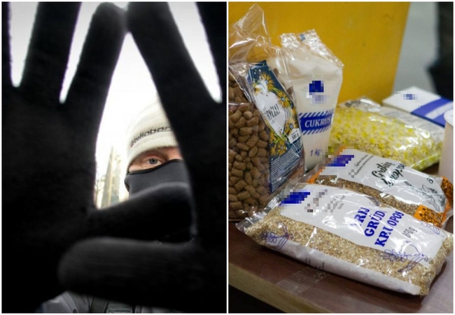 Zarasų rajone trys kaukėti plėšikai pagrobė maisto produktus ir namų apyvokos daiktus