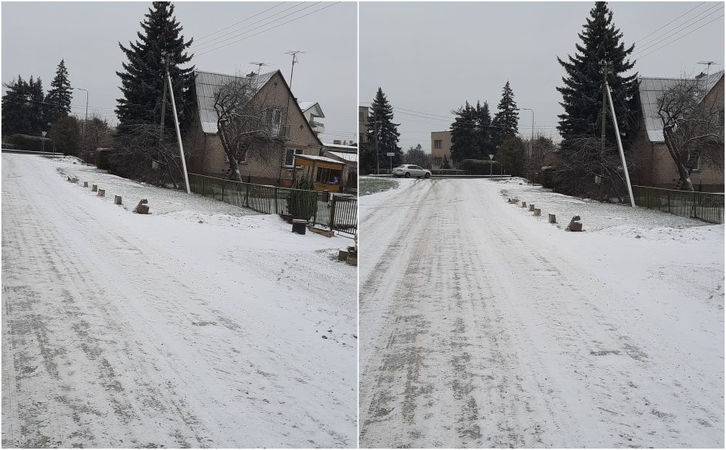 Aleksotiškių skundas: kaimynai ties gatve privertė betono luitų