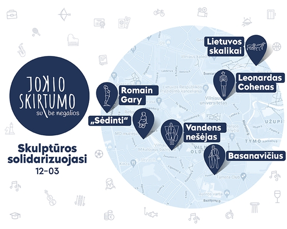 Sostinės skulptūros mini Tarptautinę žmonių su negalia dieną: visuomenei siunčia svarbią žinutę