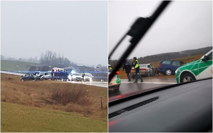 Vilniaus rajone kaktomuša susidūrė du automobiliai: teko vaduoti prispaustus žmones