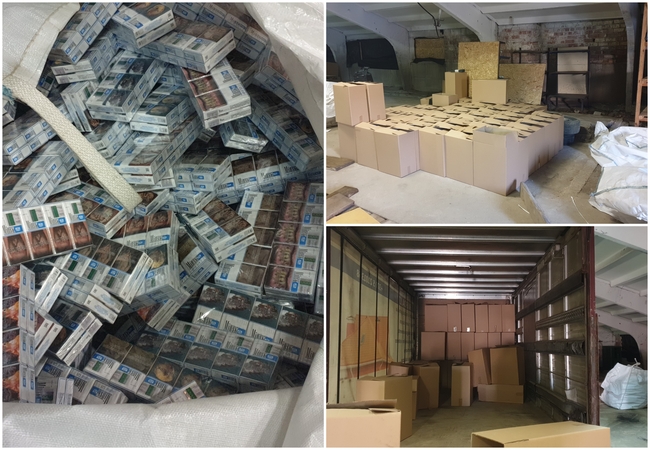 Vilniaus rajone sulaikyta per 97,5 tūkst. pakelių kontrabandinių cigarečių