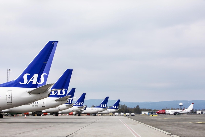 Dėl SAS pilotų streiko Skandinavijoje atšaukiami skrydžiai