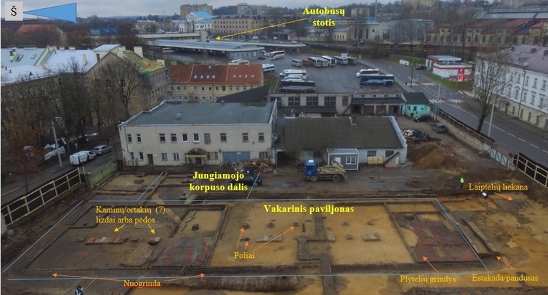 Vilniaus autobusų stoties pašonėje archeologai atkasė šv. Stepono turgavietės liekanas