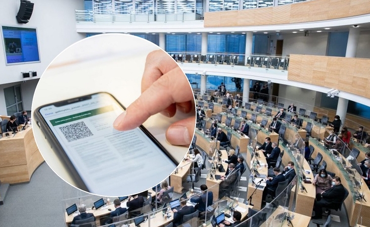 Svarstoma į Seimą įleisti tik su galimybių pasu ar neigiamu testu: tai galiotų ir parlamentarams