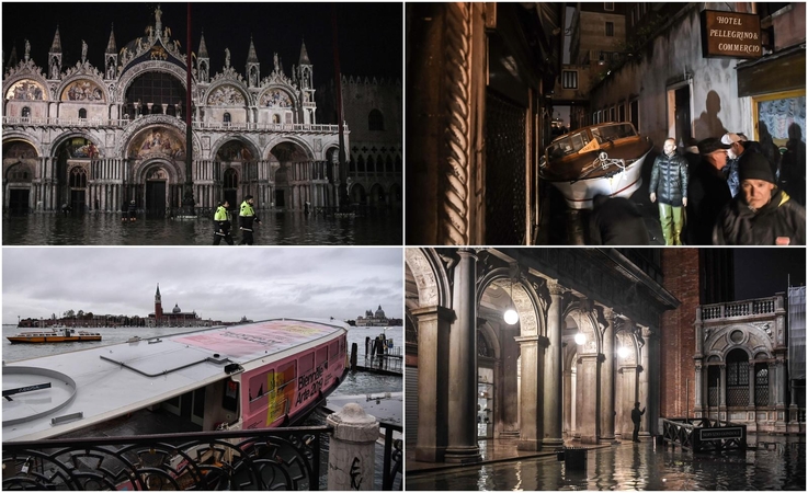 Veneciją užliejo aukščiausias per daugiau kaip pusšimtį metų potvynis (papildyta)