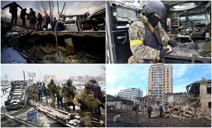 Karas Ukrainoje: Rusijos kariuomenė šūviais nutraukė civilių evakuaciją