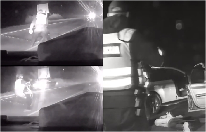 Nuo policijos sprukusį automobilį sustabdė tik pareigūnų panaudotas „ežys“