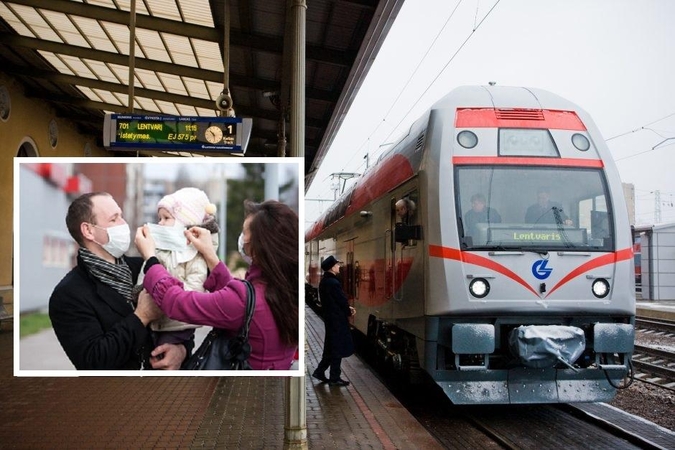 Apie savaitgalio keliones traukiniais: keleiviai privalės dėvėti kaukes