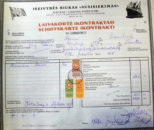 Ir tarpukariu lietuviai krizei priešinosi emigruodami