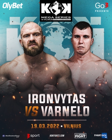 V. Medineckas-Ironvytas savo jėgas išbandys griausmingame „KOK Mega Series“ ringe