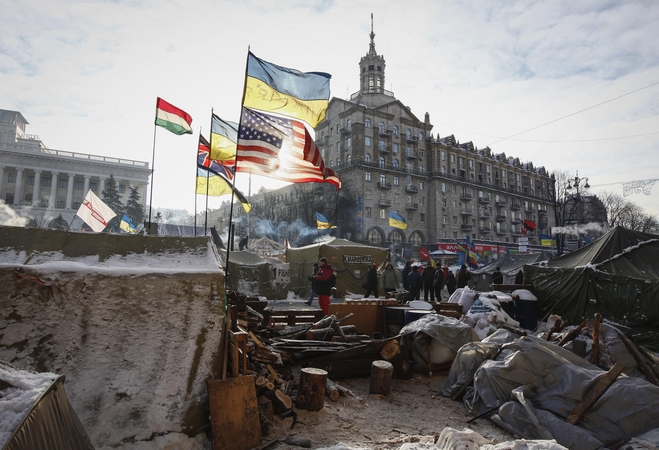 Protestuotojai laiko užėmę keturių Ukrainos sričių administracijos pastatus