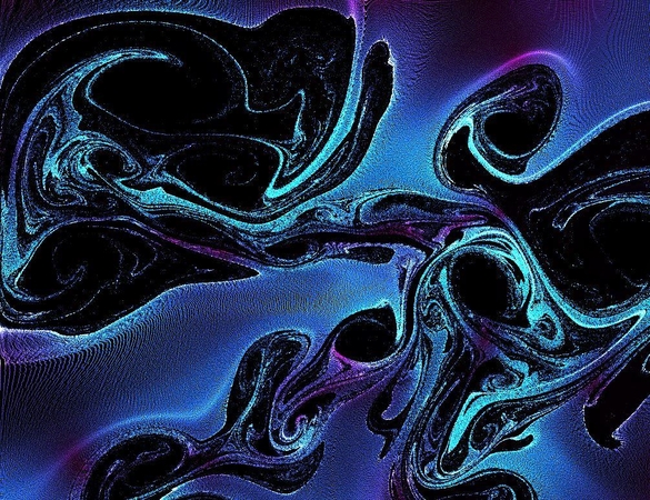 Kompiuterio ekrane galite išbandyti užburiančią skysčių simuliaciją