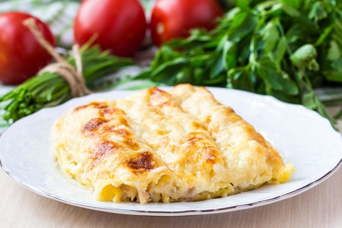 Įdaryti makaronų vamzdeliai 