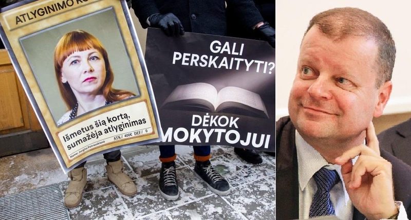 Premjeras: pedagogams streikuojant būtų galima jungti mokyklas