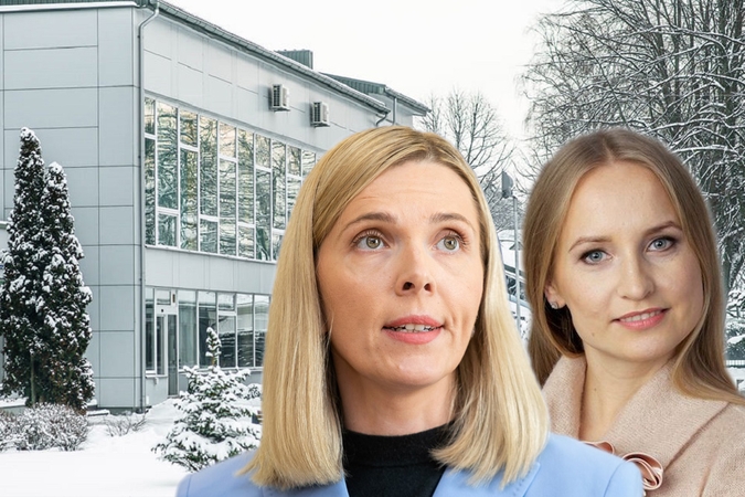 Agnė Bilotaitė (kairėje), Veronika Skeberdytė (dešinėje)