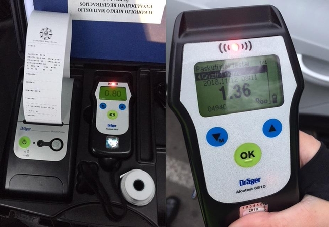 Rytinio reido Kaune metu įkliuvo jau girti ir po vakar dar „šilti“ vairuotojai
