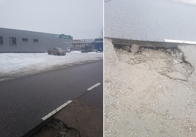 Atsargiai! Kaune veriasi pavojingos duobės