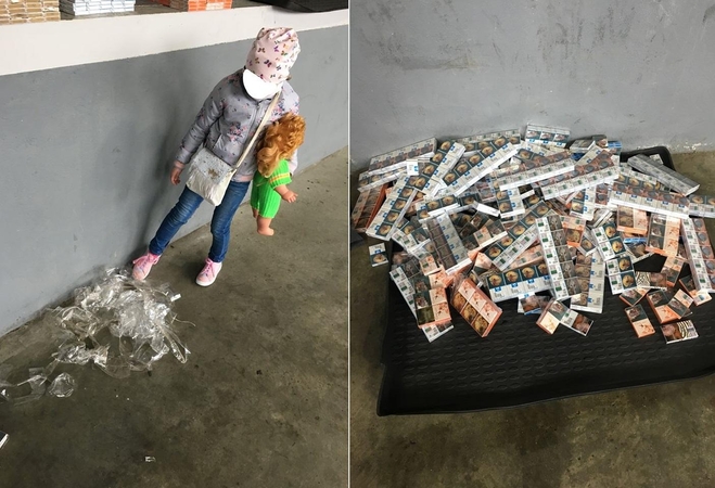 Kontrabandą gabenusi moteris kartu vežėsi ir savo penkiametę dukrą