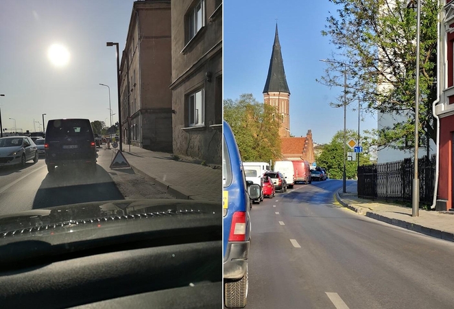 Vairuotojams užkliuvo naujai atsiradusi duobė: dėl jos stoja eismas