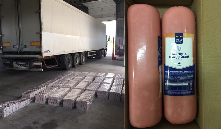 Sunkvežimyje su dešromis – 25 tūkst. pakelių kontrabandinių cigarečių