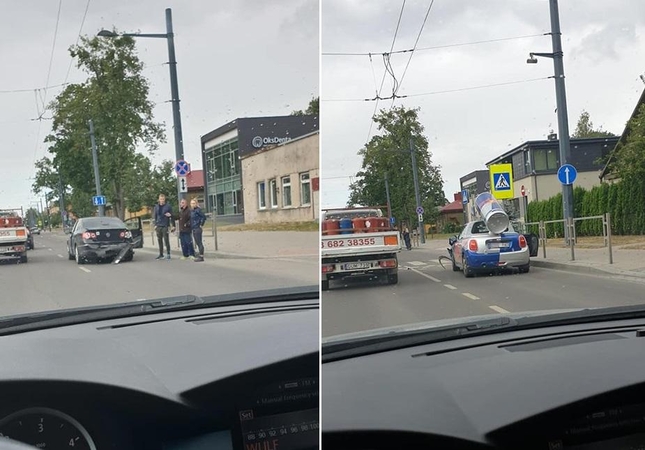 Į avariją Šančiuose pateko „Red Bull“ automobilis