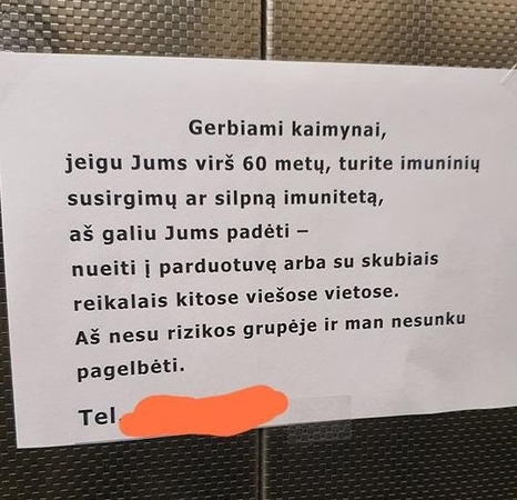 Padėtis šalyje vienija kaimynus: jei turite silpną imunitetą, galiu jums padėti!