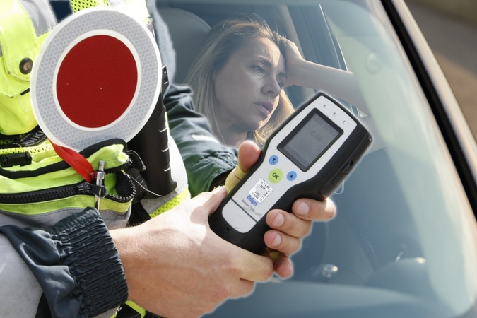 Vidury baltos dienos įkliuvo vos ant kojų pastovinti BMW vairuotoja