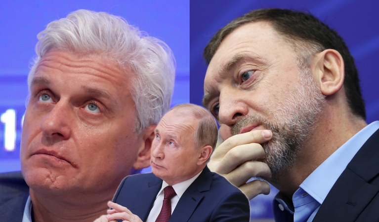 Olegas Tinkovas (kairėje), Olegas Deripaska (dešinėje)